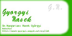 gyorgyi masek business card
